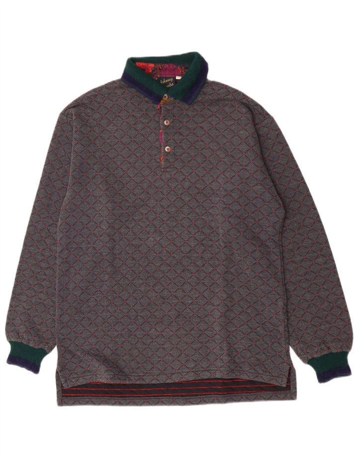 Johnny Lambs Polo Rugby Homme IT 50 Gris Moyen Argyle/Diamant