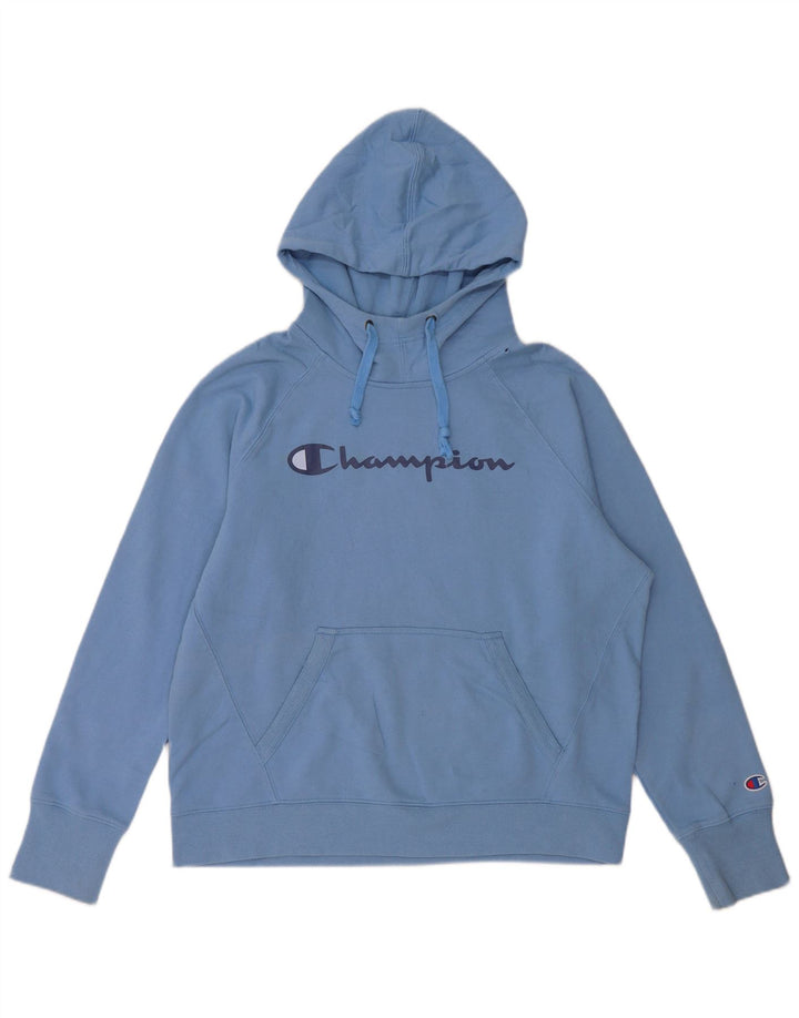 Champion Pull à Capuche Graphique Homme Bleu Moyen