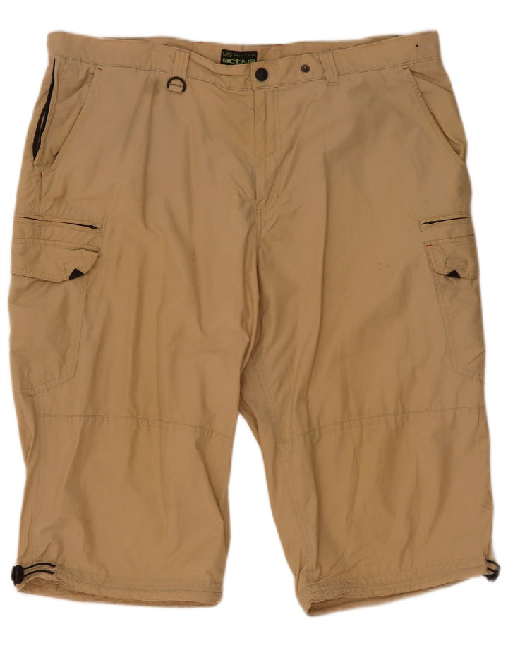 Marks & Spencer Short Cargo Homme W44 2XL Coton Beige