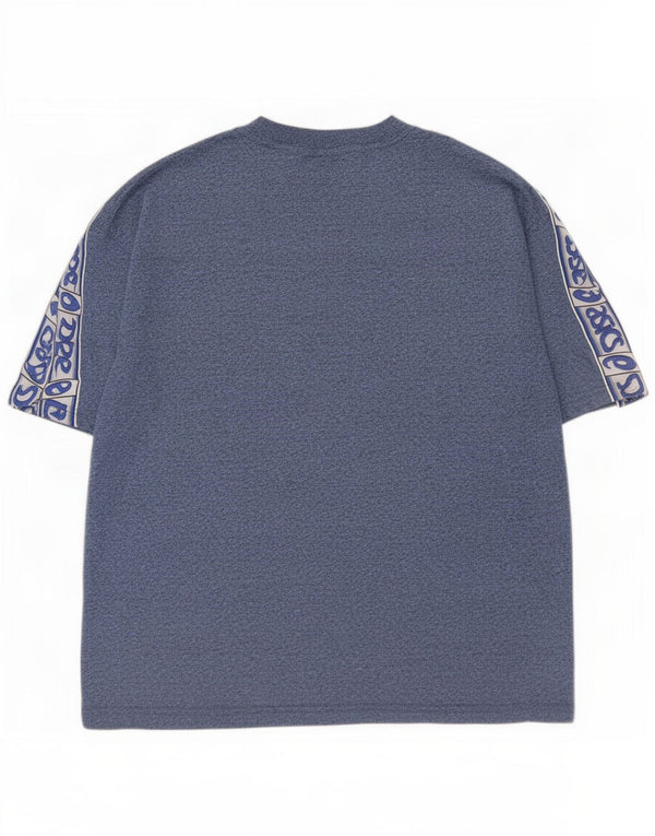 Asics Homme Regular Graphic T-Shirt Haut Large Bleu Colorblock