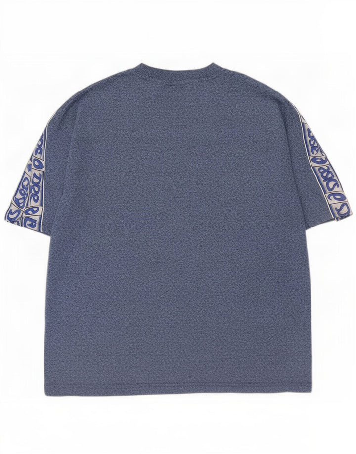 Asics Homme Regular Graphic T-Shirt Haut Large Bleu Colorblock