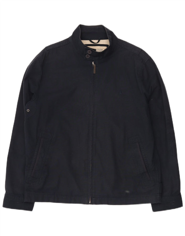 MUSTO Veste Bomber Homme UK 40 Large Bleu Marine Coton