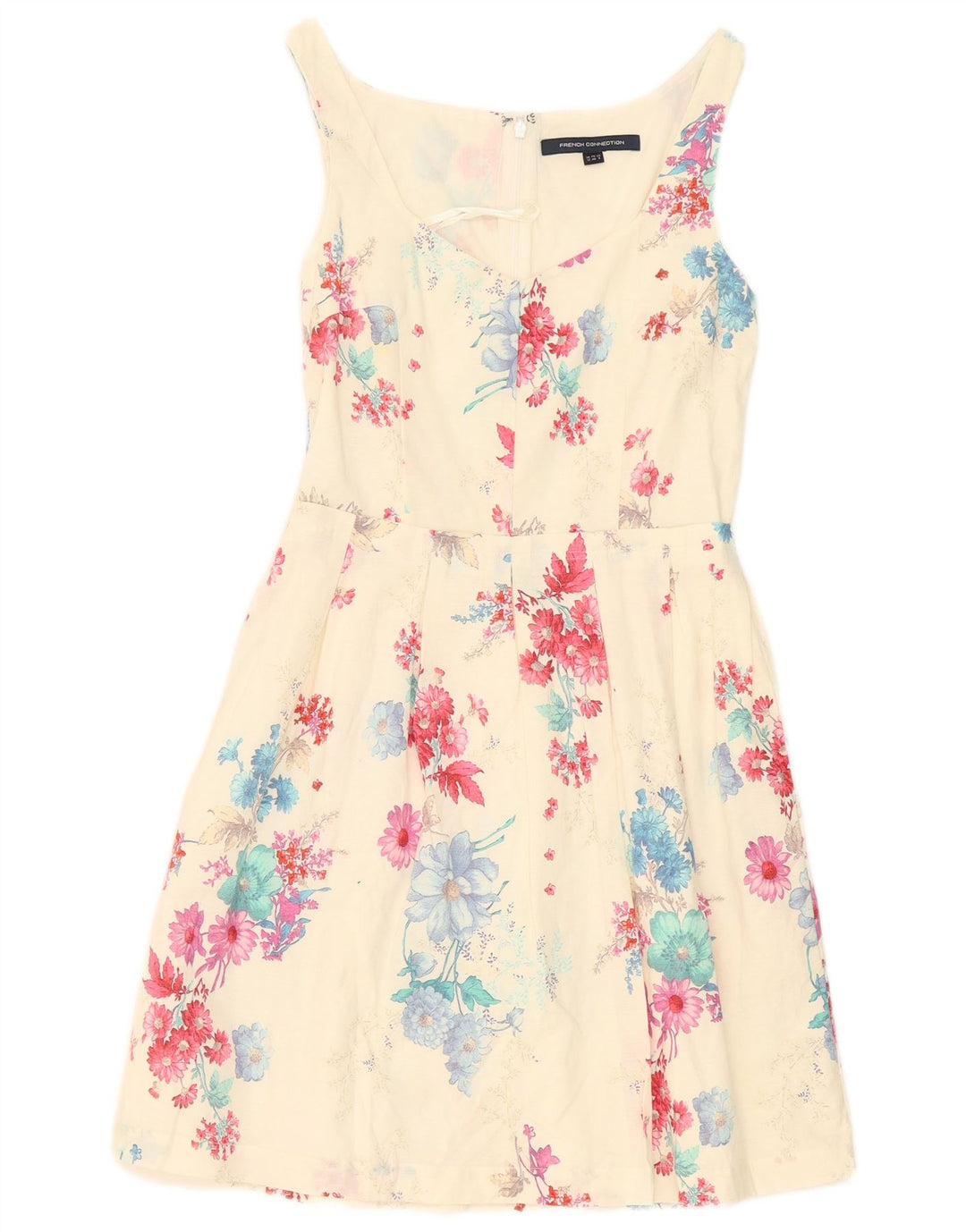 French Connection Robe trapèze pour femme UK 42 Medium Blanc cassé Floral