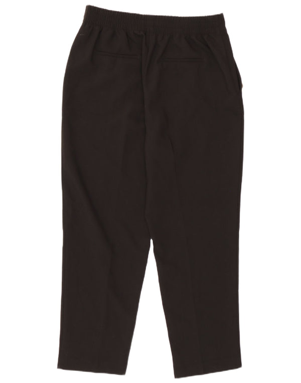 Zara Pantalon Chino Fuselé Taille Haute Femme Large W30 L26 Polyester Noir
