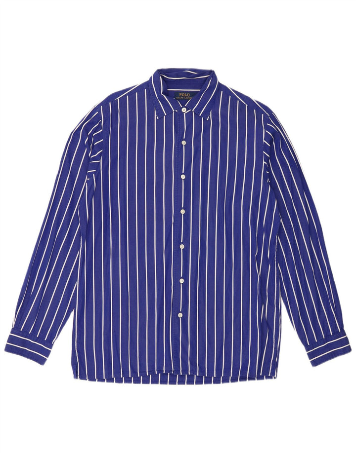 Polo Ralph Lauren Chemise Homme Bleu Moyen Rayé Coton