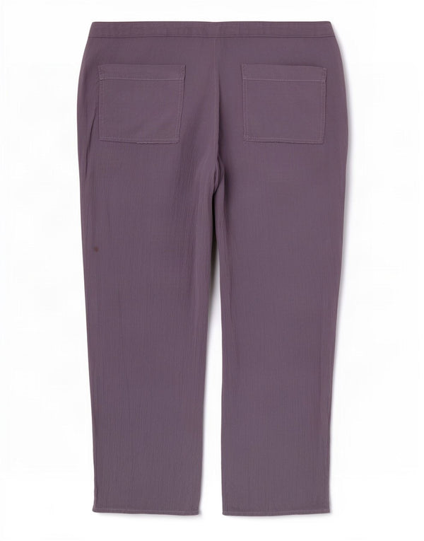 Marks & Spencer Womens Casual Trousers UK 14 Medium W28 L28 Navy Blue