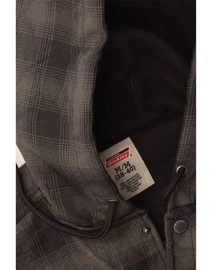 Dickies Chemise de bûcheron à capuche pour homme UK 38/40 Gris moyen à carreaux Polyester