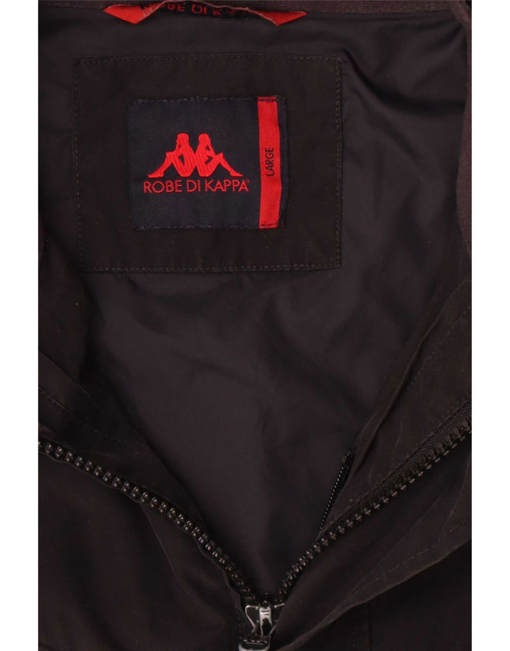 Kappa Veste utilitaire pour homme UK 40 Large Noir Coton