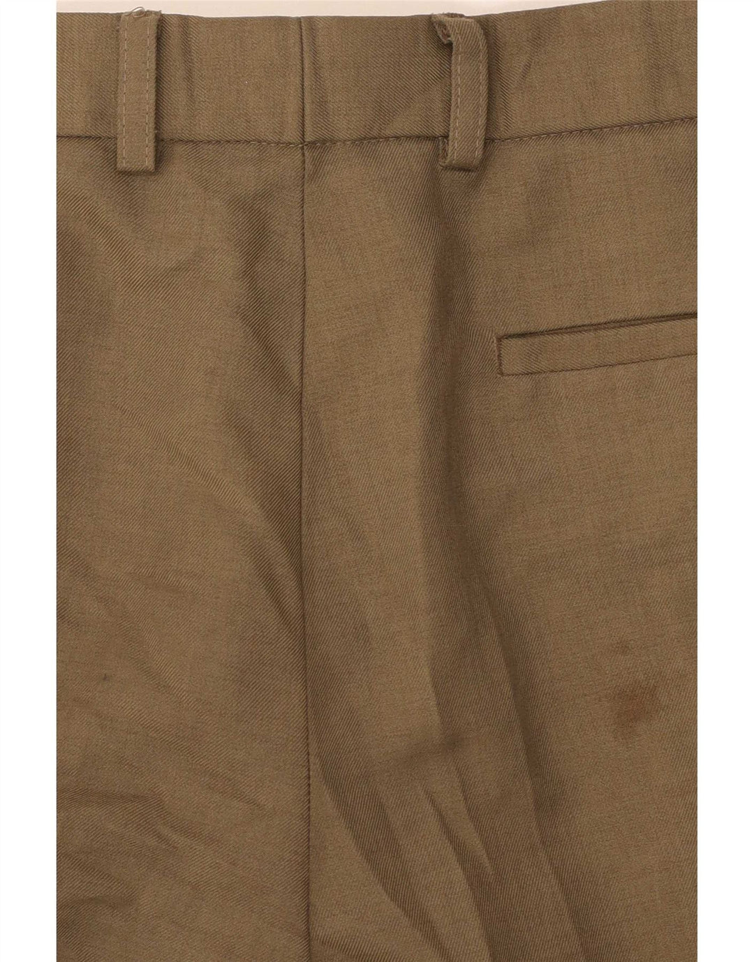 Marks & Spencer Pantalon Chino Pegged Homme W32 L33 Kaki Polyester