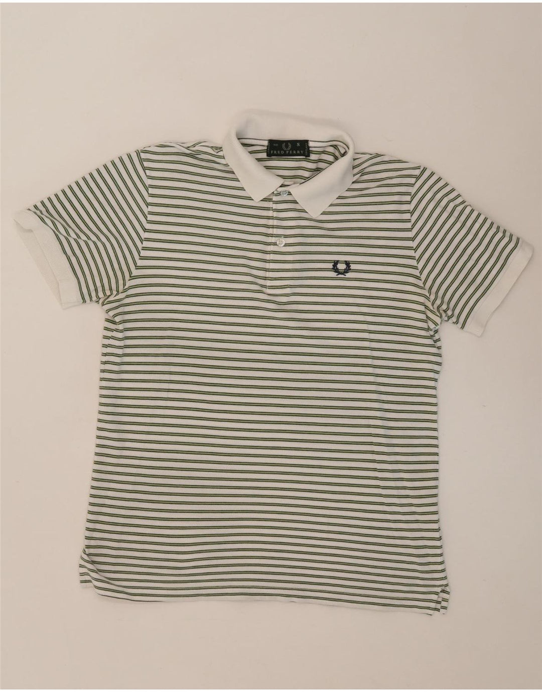 FRED PERRY Polo Homme Petit Blanc Rayé Coton