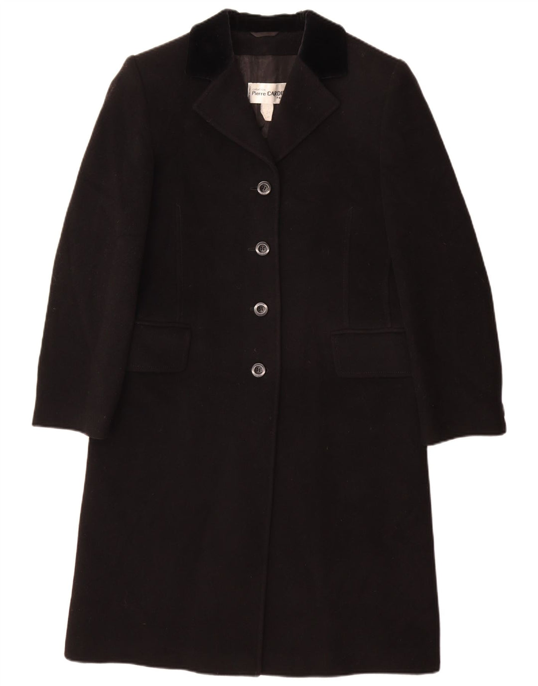 Pierre Cardin Manteau Femme EU 38 Moyen Noir Laine Classique