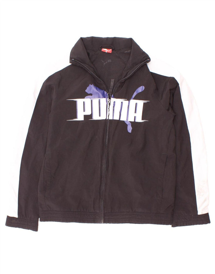 Puma Veste de Survêtement Graphique Garçon 9-10 Ans Noir Colorblock