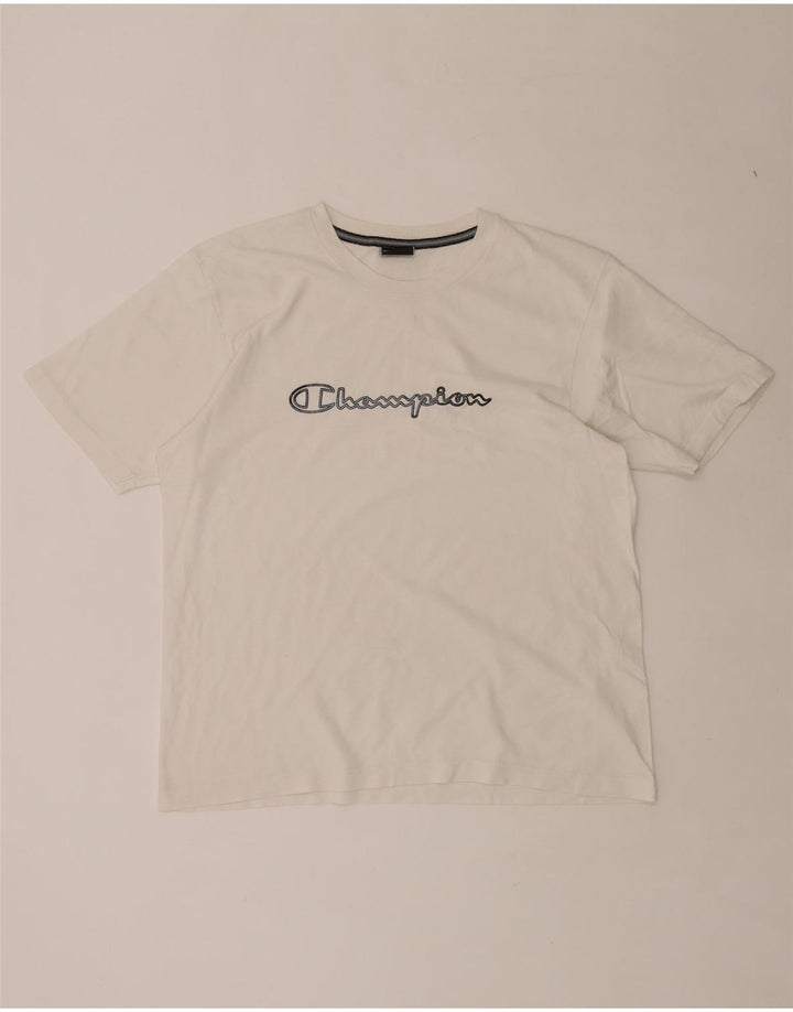 CHAMPION T-shirt graphique pour femme UK 16 Large Blanc