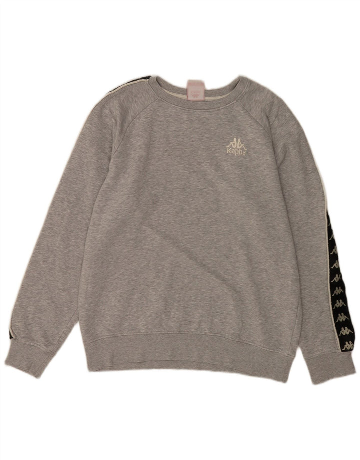 Kappa Sweat-Shirt Graphique Homme Gris Moyen Colorblock Coton