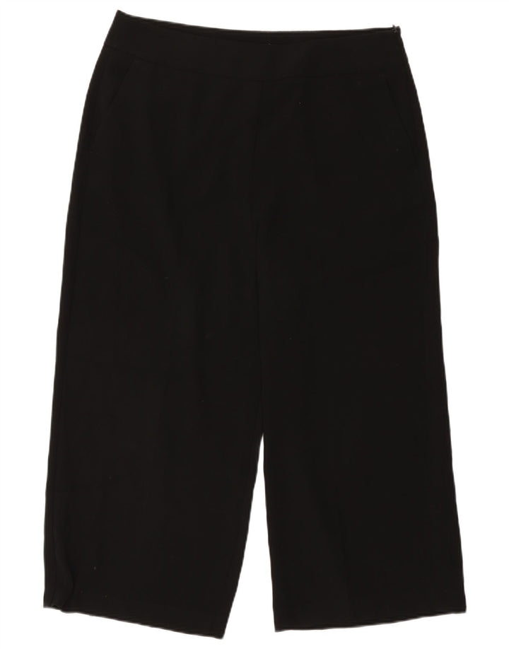 Marks & Spencer Pantalon Capri Femme UK 16 Large W34 L22 Noir Polyester