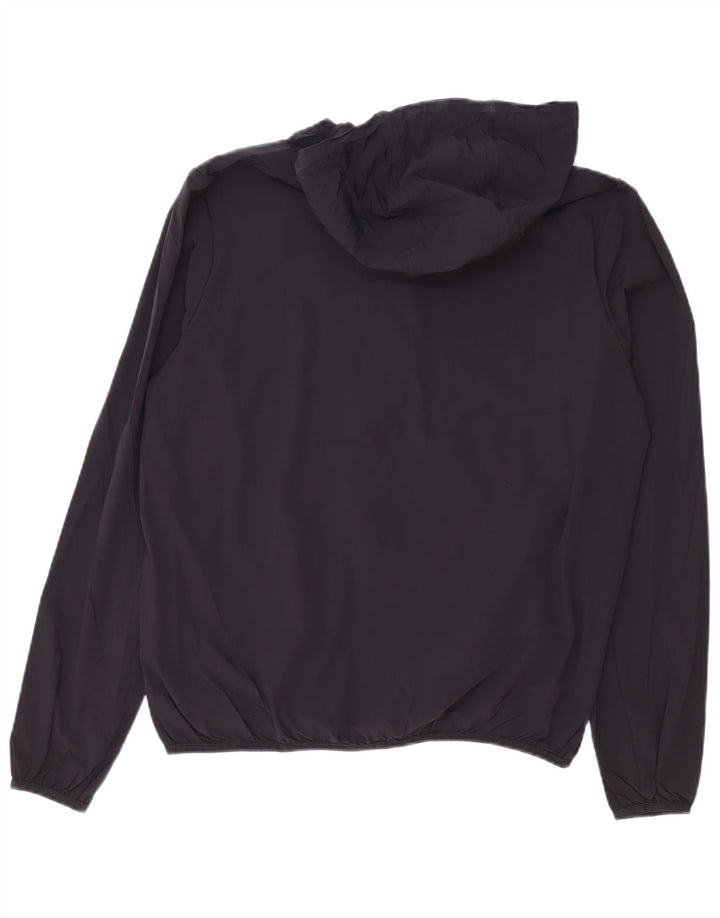 Calvin Klein Veste de pluie à capuche pour femme UK 14 Medium Noir Polyamide