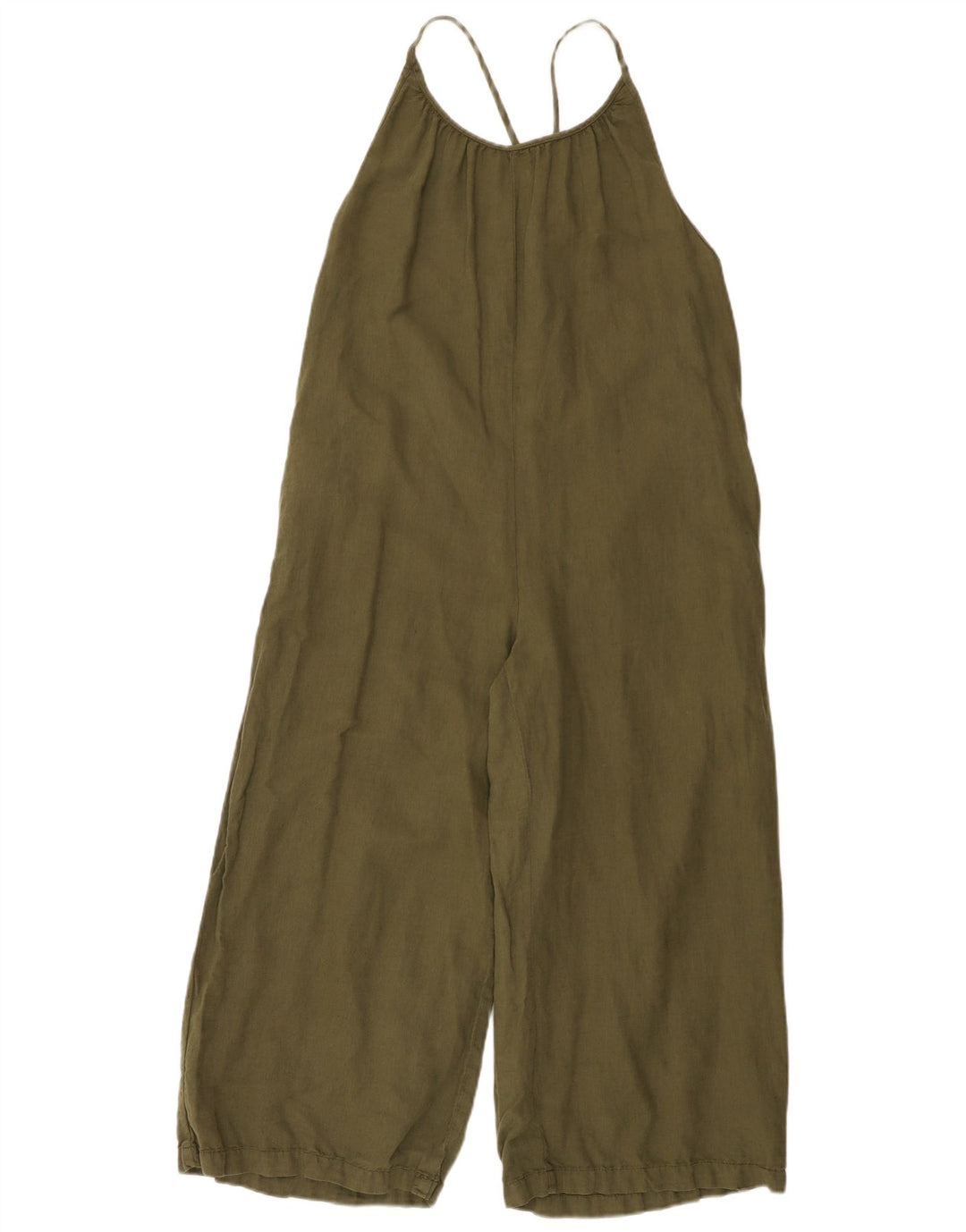 Zara Combinaison sans manches pour femme UK 10 Petit Kaki