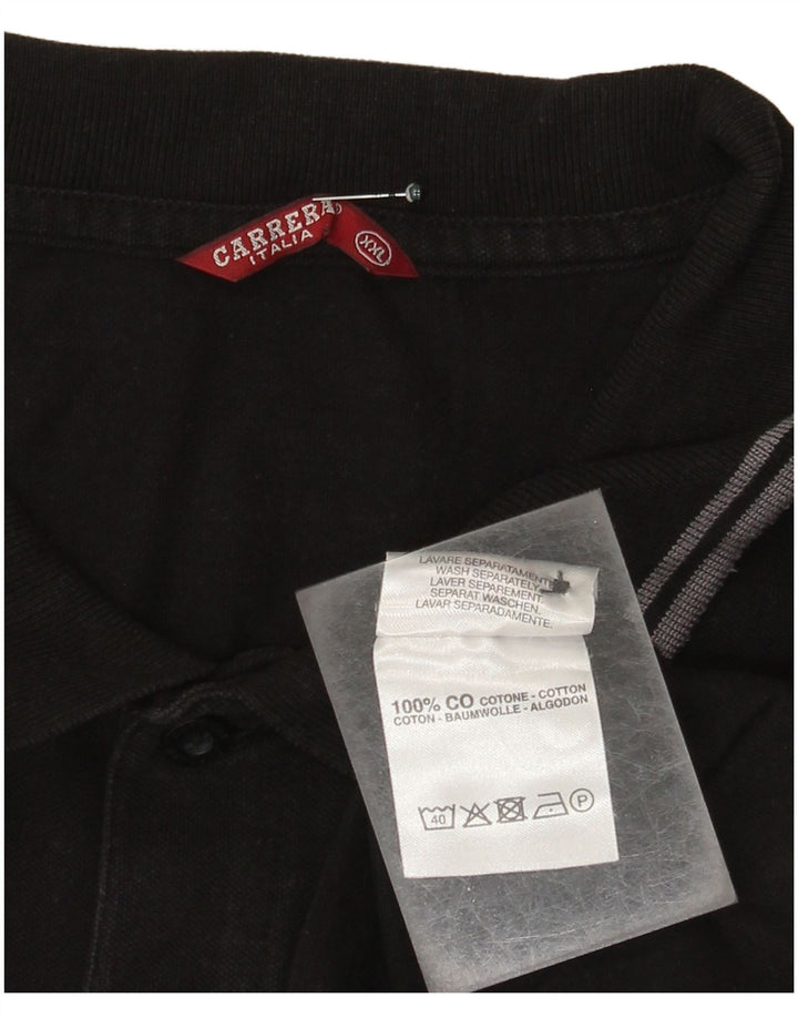 Carrera Polo Homme 2XL Noir Coton