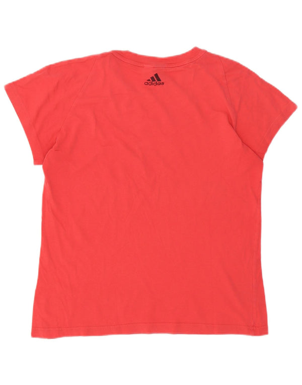 Adidas T-shirt graphique pour femme UK 14 Rouge moyen