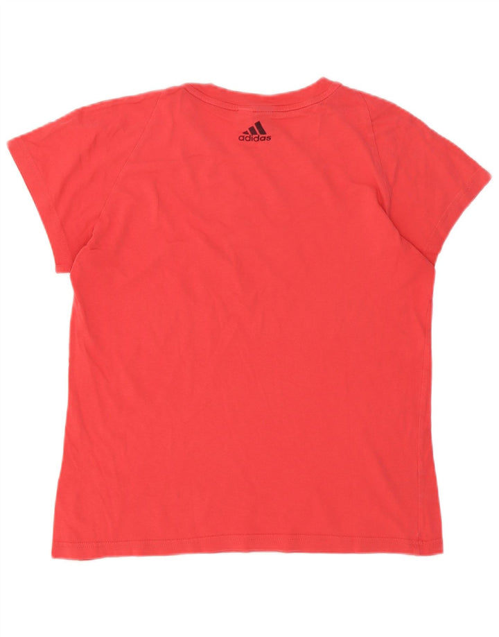 Adidas T-shirt graphique pour femme UK 14 Rouge moyen