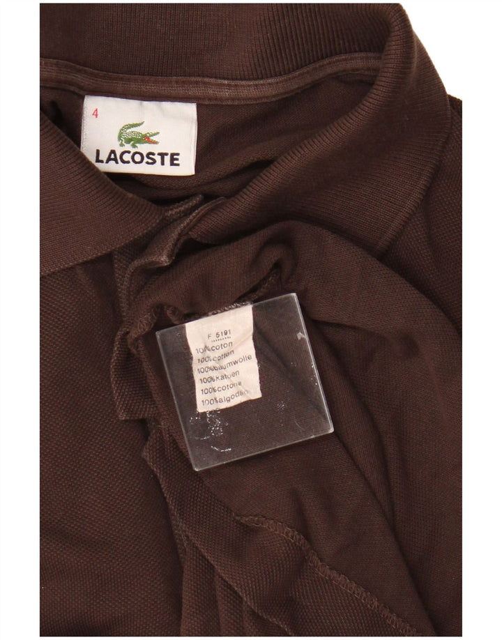 Lacoste Polo Homme Taille 4 Coton Marron Moyen