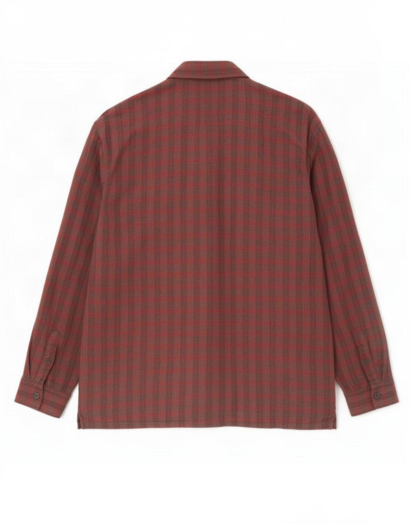 Calvin Klein Chemise de nuit pour homme en coton à carreaux bordeaux moyen