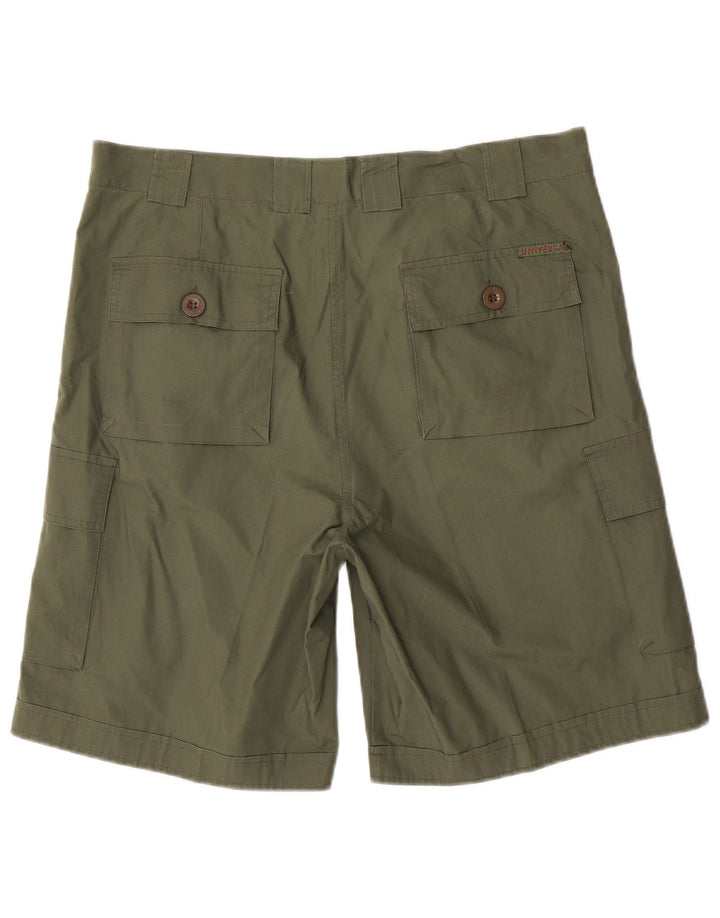 VINTAGE Short Cargo Femme IT 52 XL W36 Coton Kaki