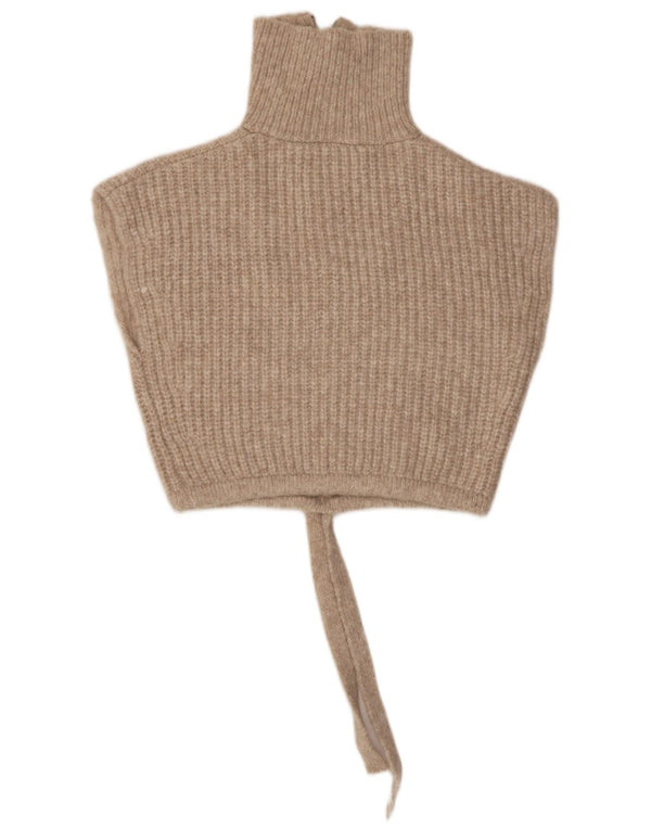 Zara Femme Crop Vest Débardeur UK 14 Beige Moyen Polyamide