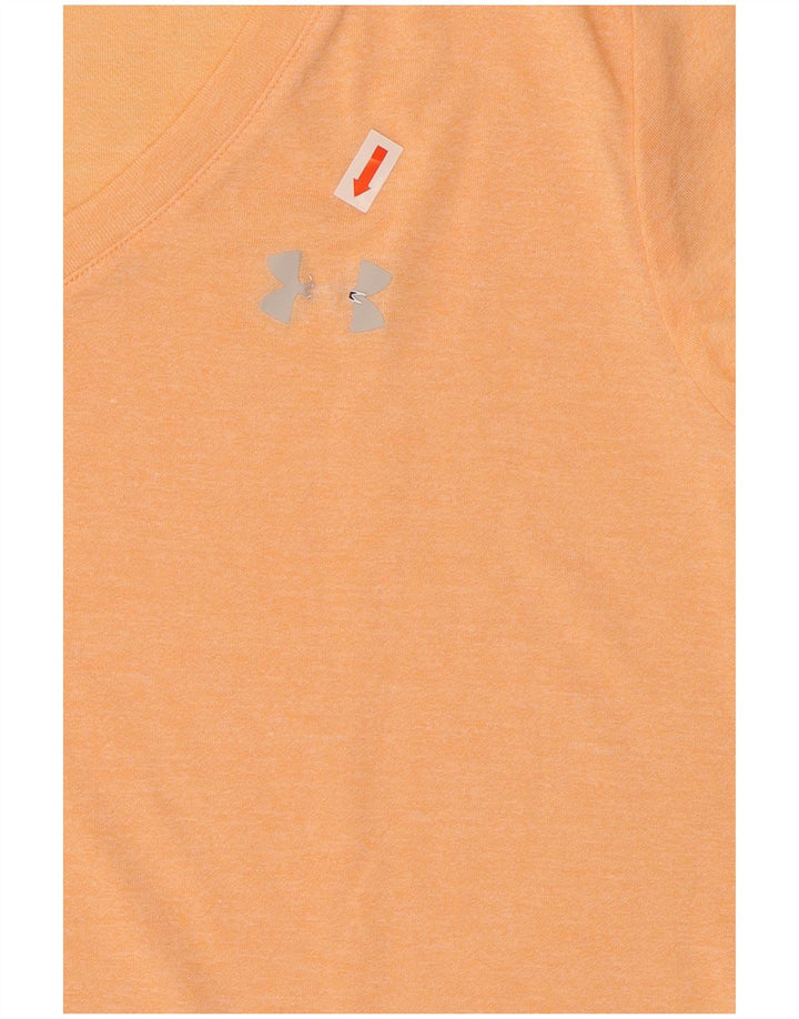 Under Armour T-Shirt Femme UK 12 Orange Moyen