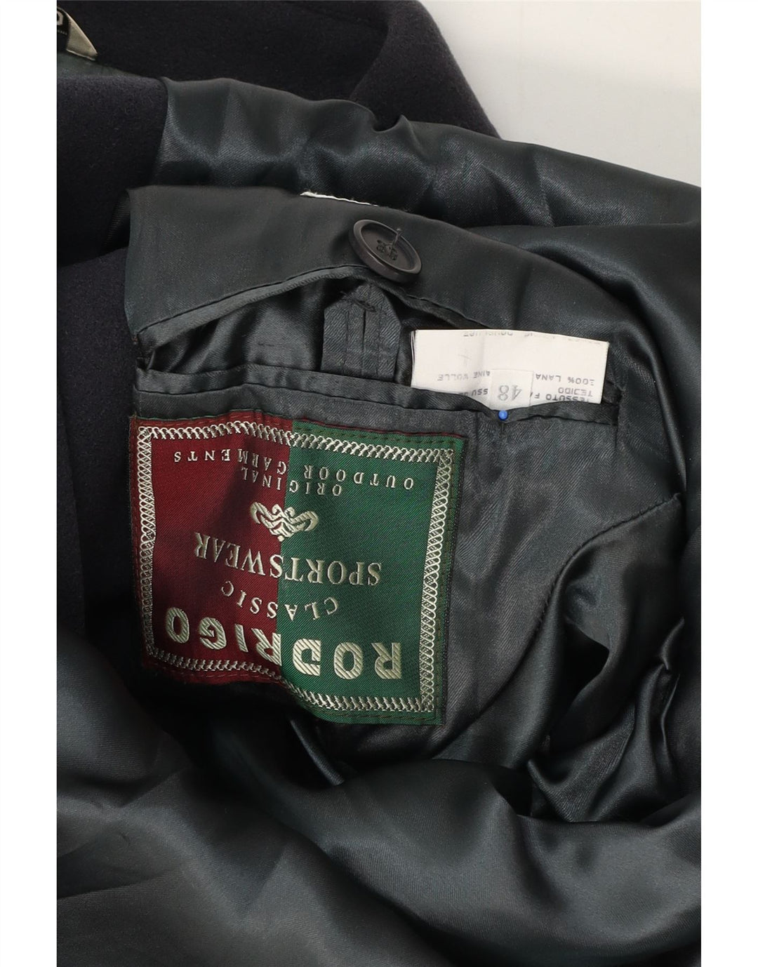 Rodrigo Pardessus Homme IT 48 Laine Bleu Marine Moyen