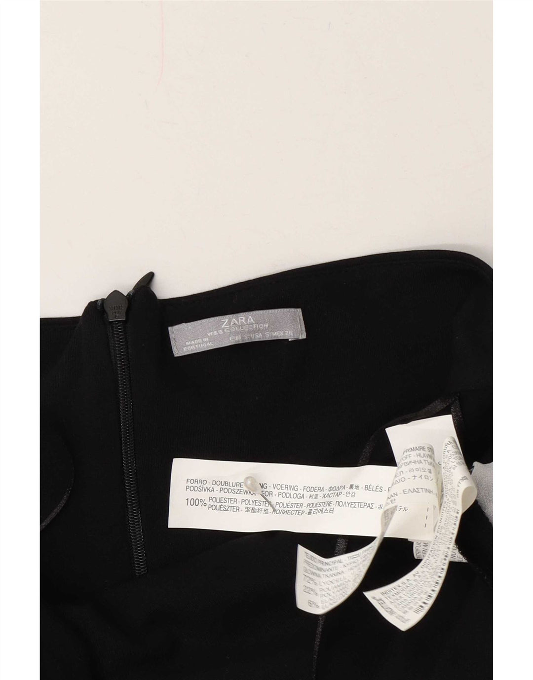 Zara Femme Robe Bustier UK 8 Petit Noir Polyester