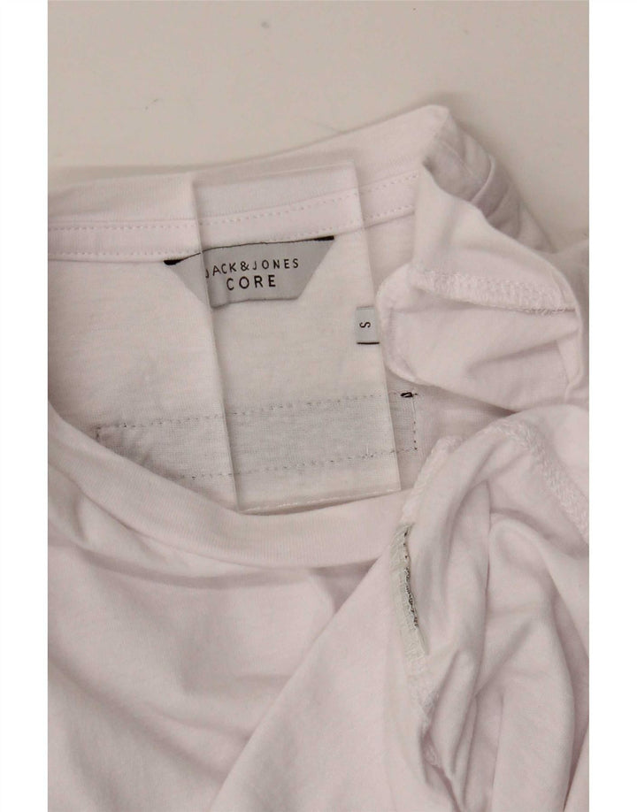Jack & Jones Haut graphique à manches longues pour hommes, petit blanc