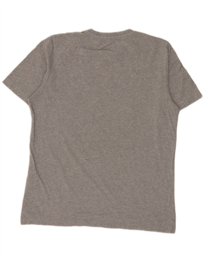 ADIDAS T-Shirt Graphique Homme Gris Moyen Moucheté Coton