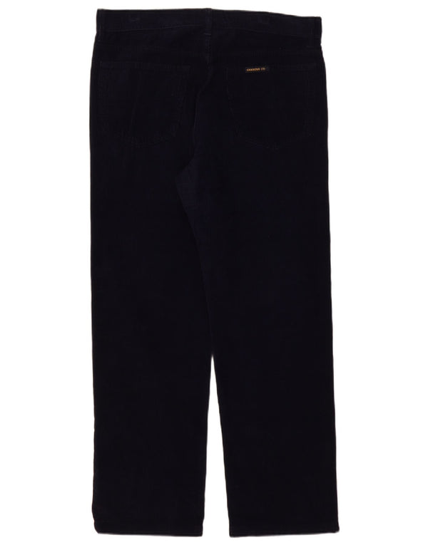Carrera Pantalon droit en velours côtelé W36 L29 Bleu marine Coton