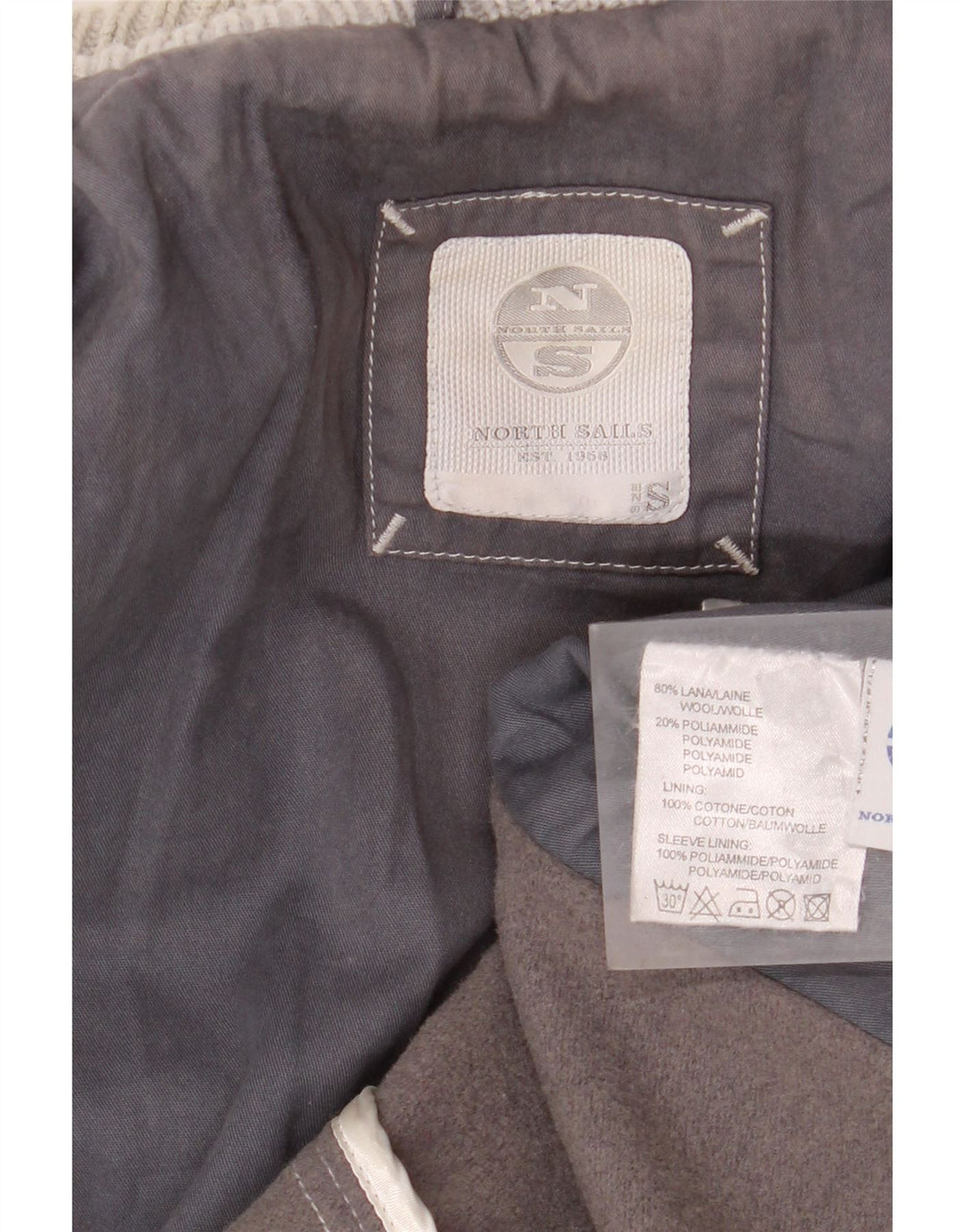 North Sails Veste de sport à capuche pour femme UK 10 Petite laine grise