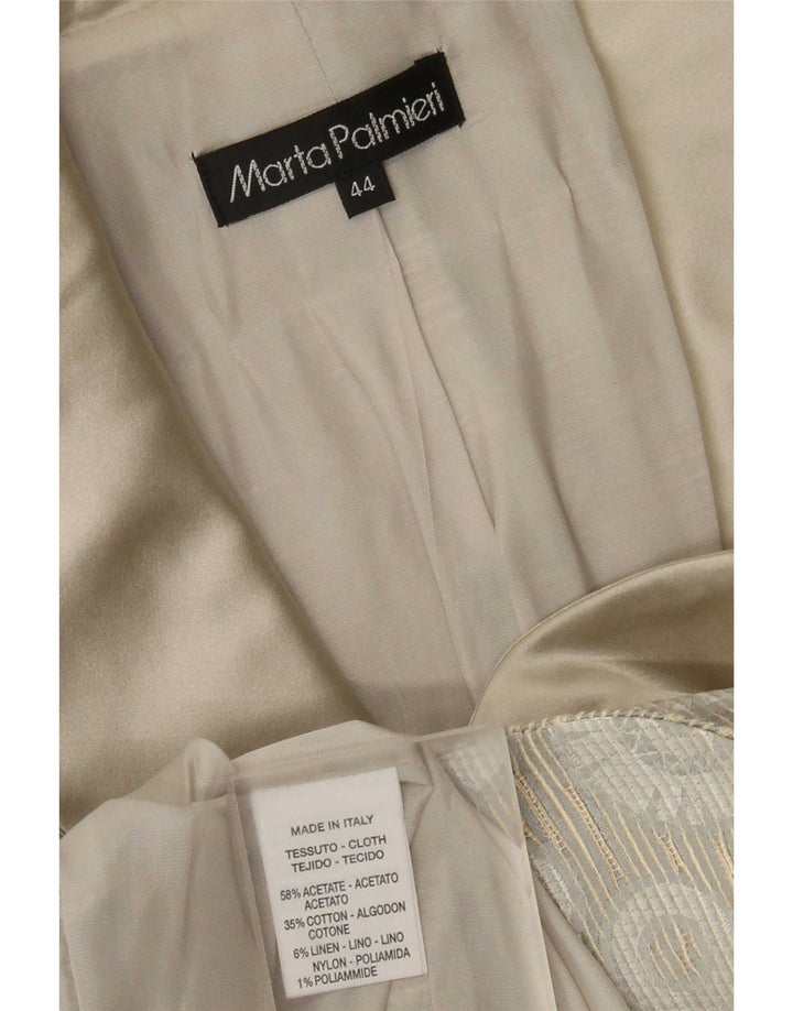 Marta Palmieri Veste Blazer 4 Boutons Femme IT 44 Gris Moyen Floral