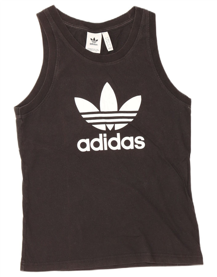 ADIDAS Débardeur graphique pour hommes petit coton noir