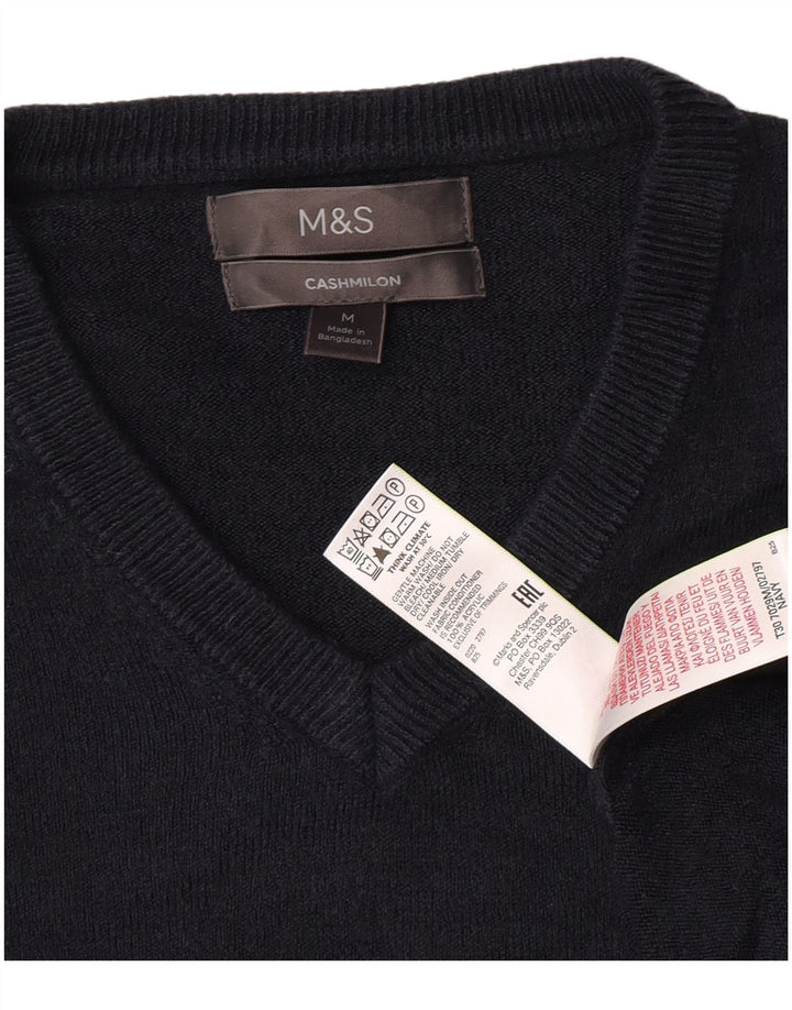 Marks & Spencer Pull col V Homme Bleu Marine Moyen Acrylique