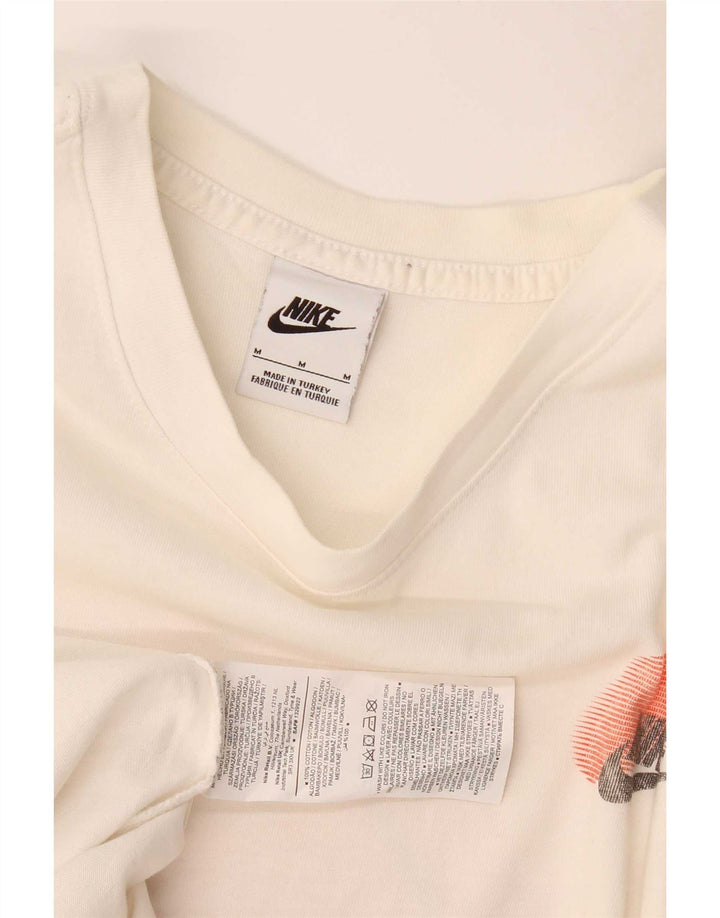 Nike T-shirt graphique pour homme en coton blanc moyen
