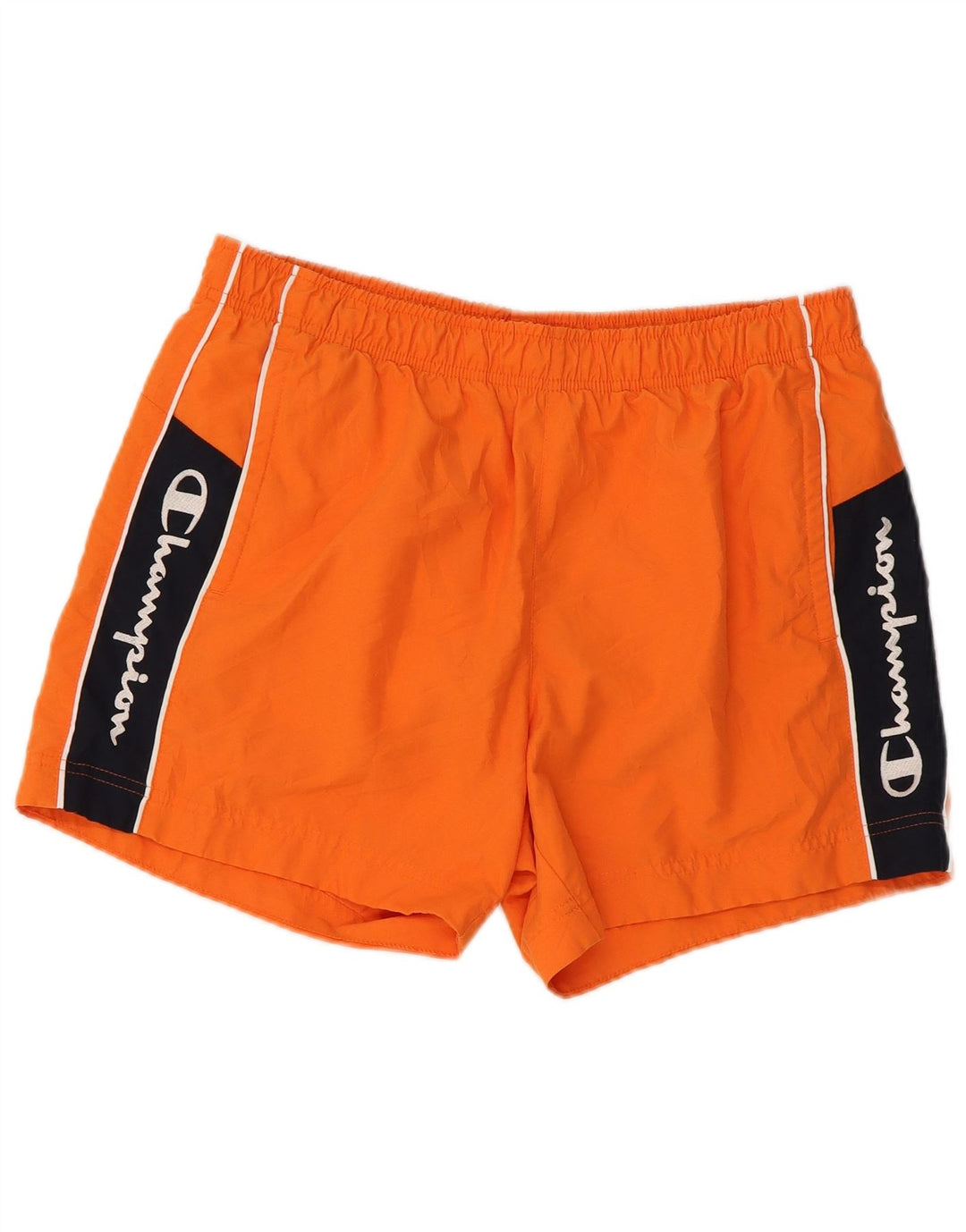 Champion Short de bain graphique pour hommes, grand, en polyester color block orange