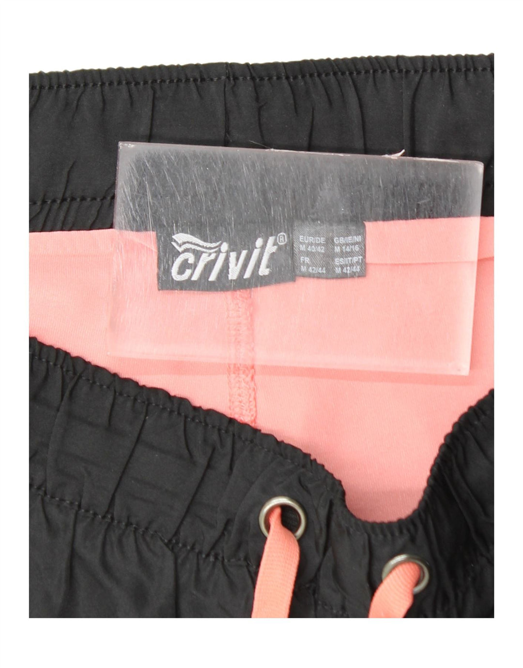 CRIVIT Short de sport pour femme UK 14/16 Polyester color block noir moyen