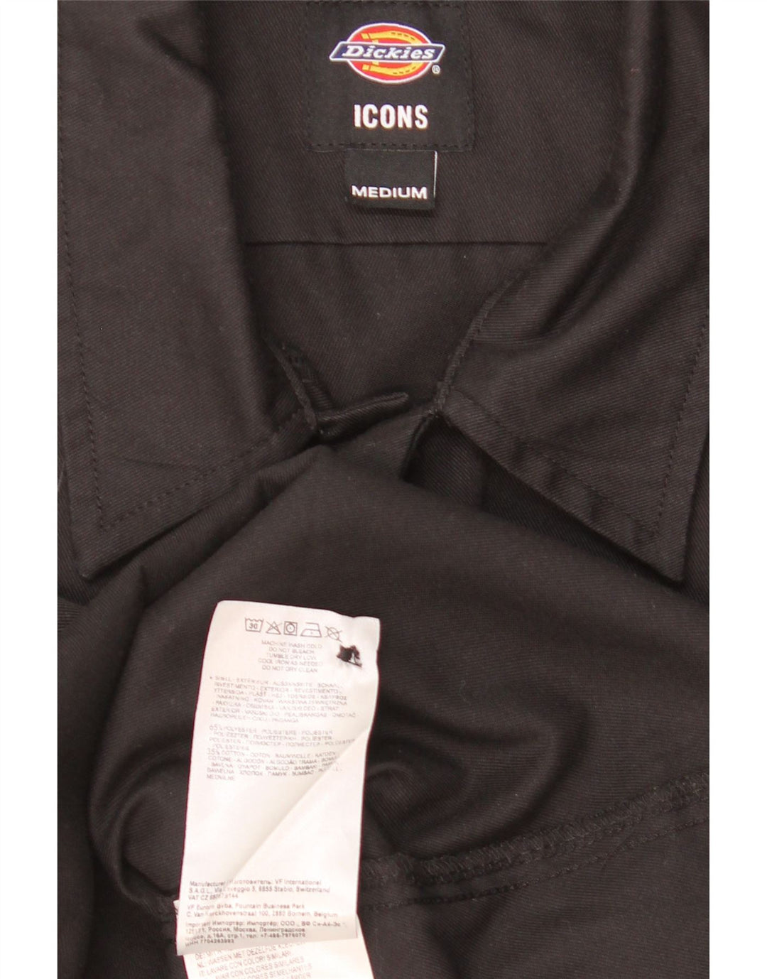 Dickies Chemise à Manches Courtes Homme Noir Moyen Polyester