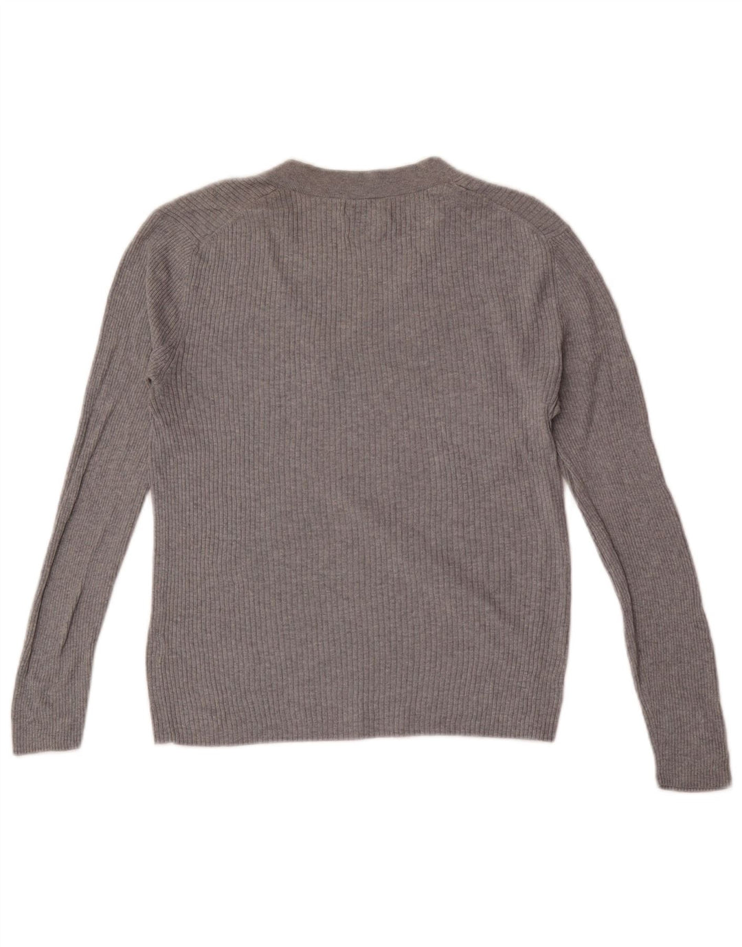 Massimo Dutti Haut à manches longues pour femme UK 14 Large Gris Soie