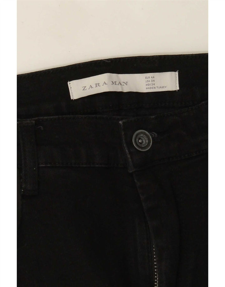 Zara Jean slim vieilli pour homme EU 44 Large W34 L29 Noir