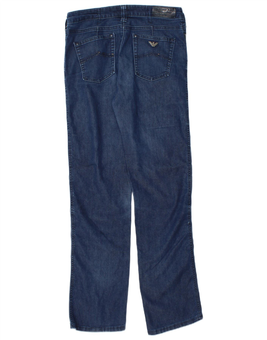 Armani Femme Jean Droit W29 L28 Bleu Marine