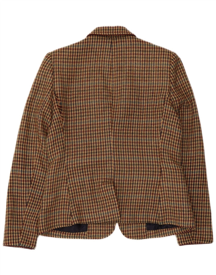 RICH & ROYAL Veste blazer 1 bouton pour femme EU 38 pied-de-poule marron moyen