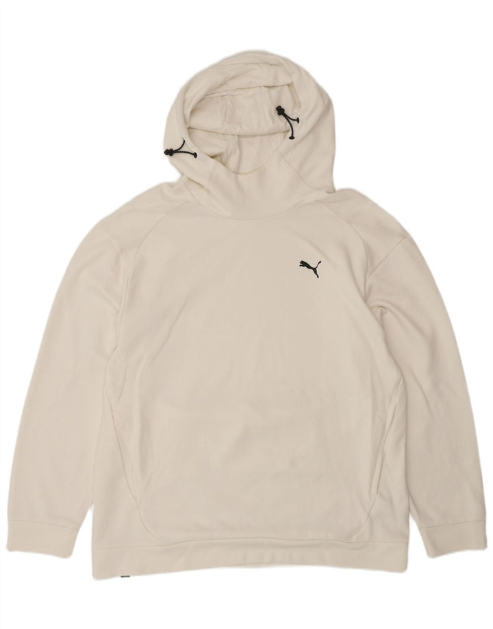 Puma Pull à capuche pour homme en coton blanc Taille L