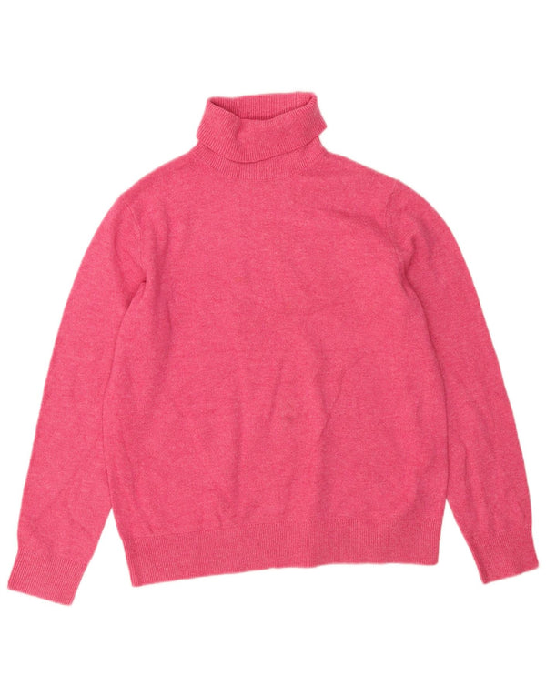 Marks & Spencer Pull surdimensionné à col roulé pour femme UK 10 Petit Rose