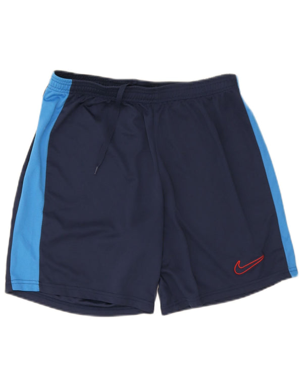 Nike Short de sport Dri Fit Slim Fit pour homme Bleu marine Taille L