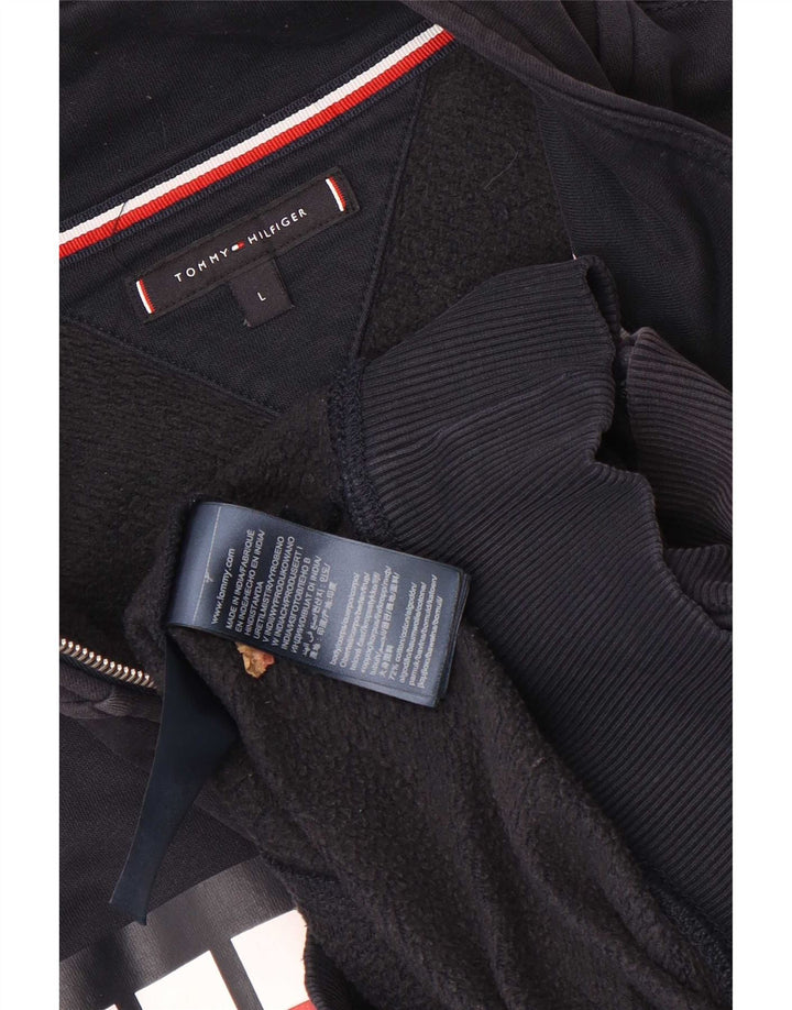 Tommy Hilfiger Veste de survêtement pour homme Large Bleu marine Colourblock